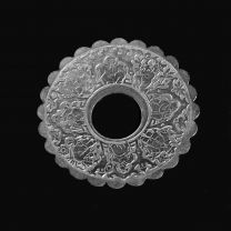 Ramasse gouttes, Coupelle laiton nickelé motif chinois