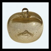 pomme murano élément décoratif pailleté or à suspendre