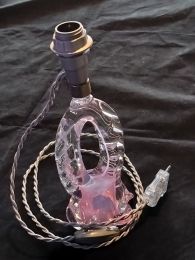 Lampe en verre soufflé rose