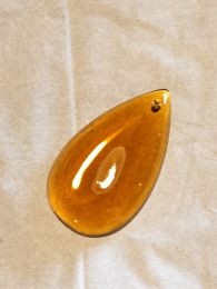 Demi poire en cristal topaze