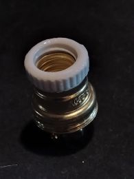 Douille laiton E14 bague porcelaine 