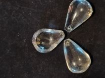Trio poires plates en verre