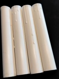 Lot 4 fausses bougies plastique blanches avec gouttes