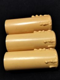 Lot 3 fausses bougies plastique ivoire avec gouttes 