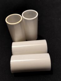Lot 4 fausses bougies plastique blanches lisses