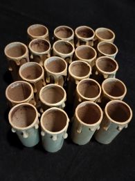 Lot 21 fausses bougies en carton avec gouttes 70mm