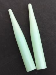 2 fausses bougies fermées opaline verte