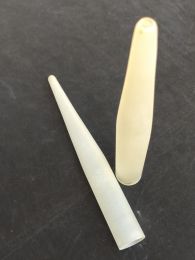 2 fausses bougies fermées verre givré