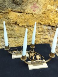Paire lampes bougeoir