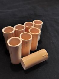 8 fausses bougies en plastique blanc cassé avec gouttes 85mm