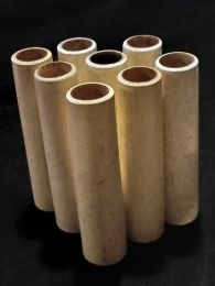 8 fausses bougies en bois crème 120mm