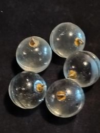 5 boules en verre moulé 25mm